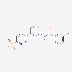 3-fluoro-N-(3-(6-(methylsulfonyl)pyridazin-3-yl)phenyl)benzamide