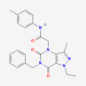 2-(6-benzyl-1-ethyl-3-methyl-5,7-dioxo-6,7-dihydro-1H-pyrazolo[4,3-d]pyrimidin-4(5H)-yl)-N-(p-tolyl)acetamide