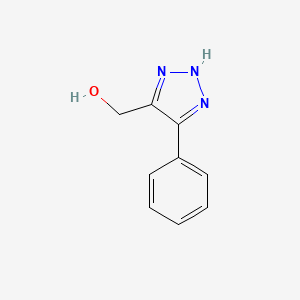 molecular formula C9H9N3O B2434162 (4-苯基-1H-1,2,3-三唑-5-基)甲醇 CAS No. 876592-09-5