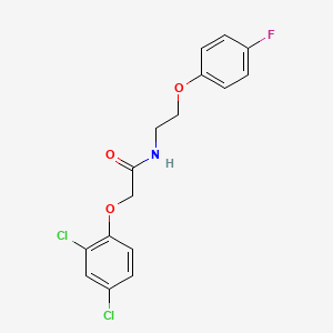 molecular formula C16H14Cl2FNO3 B2434172 2-(2,4-dichlorophenoxy)-N-[2-(4-fluorophenoxy)ethyl]acetamide CAS No. 1105227-43-7