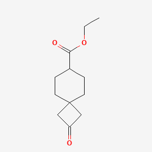 molecular formula C12H18O3 B2434175 Ethyl 2-oxospiro[3.5]nonane-7-carboxylate CAS No. 1615656-09-1