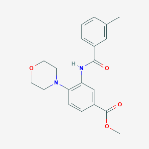 molecular formula C20H22N2O4 B243418 Methyl 3-[(3-methylbenzoyl)amino]-4-(4-morpholinyl)benzoate 