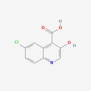 molecular formula C10H6ClNO3 B2434184 6-氯-3-羟基喹啉-4-羧酸 CAS No. 856177-13-4