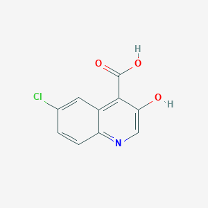 molecular formula C10H6ClNO3 B2434184 Acide 6-chloro-3-hydroxyquinoléine-4-carboxylique CAS No. 856177-13-4