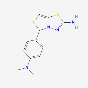 molecular formula C12H14N4S2 B2434186 5-[4-(Diméthylamino)phényl][1,3]thiazolo[4,3-b][1,3,4]thiadiazol-2-amine CAS No. 137609-29-1