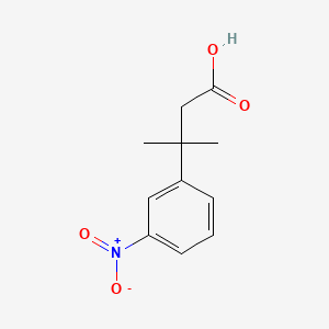 molecular formula C11H13NO4 B2434187 3-Methyl-3-(3-nitrophenyl)butanoic acid CAS No. 33214-35-6