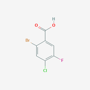 molecular formula C7H3BrClFO2 B2434190 2-溴-4-氯-5-氟苯甲酸 CAS No. 157165-24-7
