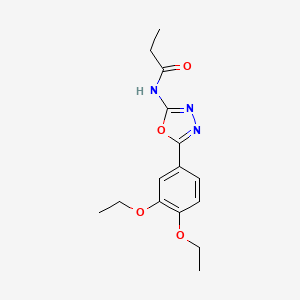 N-(5-(3,4-diethoxyphenyl)-1,3,4-oxadiazol-2-yl)propionamide