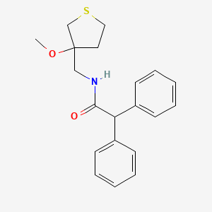 molecular formula C20H23NO2S B2434196 N-((3-methoxytetrahydrothiophen-3-yl)methyl)-2,2-diphenylacetamide CAS No. 1448029-38-6
