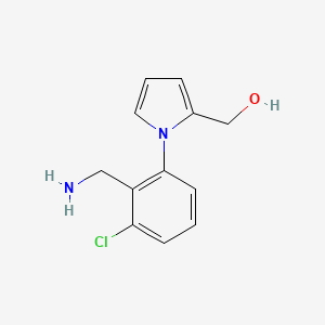 molecular formula C12H13ClN2O B2434202 {1-[2-(アミノメチル)-3-クロロフェニル]-1H-ピロール-2-イル}メタノール CAS No. 866042-67-3