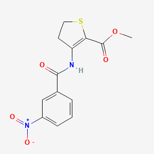 molecular formula C13H12N2O5S B2434206 Methyl 3-(3-nitrobenzamido)-4,5-dihydrothiophene-2-carboxylate CAS No. 392242-99-8