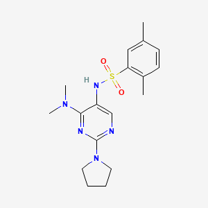 N-(4-(dimethylamino)-2-(pyrrolidin-1-yl)pyrimidin-5-yl)-2,5-dimethylbenzenesulfonamide