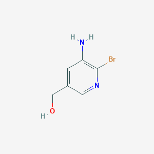 molecular formula C6H7BrN2O B2434215 3-氨基-2-溴吡啶-5-甲醇 CAS No. 1379316-55-8