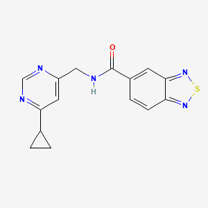 molecular formula C15H13N5OS B2434219 N-[(6-cyclopropylpyrimidin-4-yl)méthyl]-2,1,3-benzothiadiazole-5-carboxamide CAS No. 2194844-49-8