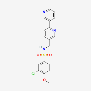 molecular formula C18H16ClN3O3S B2434221 N-([2,3'-bipyridin]-5-ylmethyl)-3-chloro-4-methoxybenzenesulfonamide CAS No. 2034473-37-3