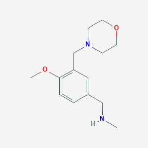 molecular formula C14H22N2O2 B2434223 {[(4-Metoxifenil)-3-(morfolin-4-ilmetil)]metil}(metil)amina CAS No. 893732-53-1