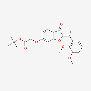 molecular formula C23H24O7 B2434229 (Z)-tert-butyl 2-((2-(2,3-dimethoxybenzylidene)-3-oxo-2,3-dihydrobenzofuran-6-yl)oxy)acetate CAS No. 620548-10-9