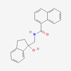 molecular formula C21H19NO2 B2434234 N-((1-hydroxy-2,3-dihydro-1H-inden-1-yl)methyl)-1-naphthamide CAS No. 1396870-43-1