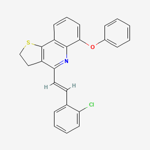4-[(E)-2-(2-chlorophenyl)ethenyl]-6-phenoxy-2,3-dihydrothieno[3,2-c]quinoline