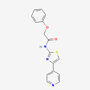 molecular formula C16H13N3O2S B2434245 2-苯氧基-N-(4-吡啶-4-基-噻唑-2-基)-乙酰胺 CAS No. 476631-61-5