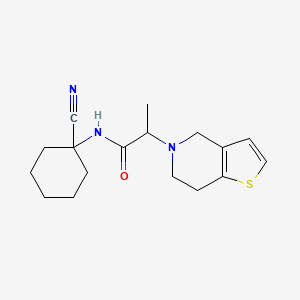 molecular formula C17H23N3OS B2434251 N-(1-cyanocyclohexyl)-2-{4H,5H,6H,7H-thieno[3,2-c]pyridin-5-yl}propanamide CAS No. 1214635-55-8