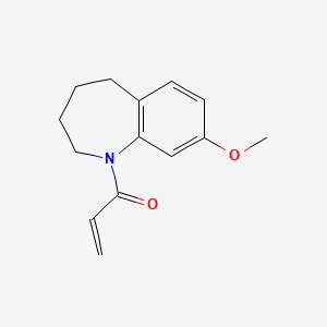 molecular formula C14H17NO2 B2434256 1-(8-Methoxy-2,3,4,5-tetrahydro-1-benzazepin-1-yl)prop-2-en-1-one CAS No. 2361642-12-6
