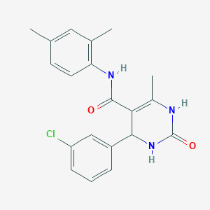 molecular formula C20H20ClN3O2 B2434259 4-(3-chlorophenyl)-N-(2,4-dimethylphenyl)-6-methyl-2-oxo-1,2,3,4-tetrahydropyrimidine-5-carboxamide CAS No. 421576-60-5