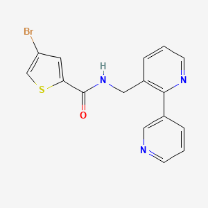 N-([2,3'-bipyridin]-3-ylmethyl)-4-bromothiophene-2-carboxamide