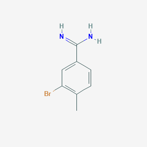 molecular formula C8H9BrN2 B2434269 3-Bromo-4-methylbenzenecarboximidamide CAS No. 1260764-84-8