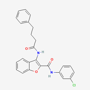 molecular formula C25H21ClN2O3 B2434276 N-(3-氯苯基)-3-(4-苯基丁酰胺基)苯并呋喃-2-甲酰胺 CAS No. 888440-51-5