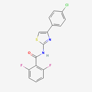 molecular formula C16H9ClF2N2OS B2434284 N-[4-(4-氯苯基)-1,3-噻唑-2-基]-2,6-二氟苯甲酰胺 CAS No. 313405-27-5