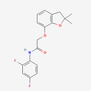 molecular formula C18H17F2NO3 B2434289 N-(2,4-difluorophenyl)-2-[(2,2-dimethyl-3H-1-benzofuran-7-yl)oxy]acetamide CAS No. 938959-94-5
