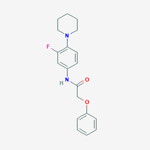 molecular formula C19H21FN2O2 B243429 N-[3-fluoro-4-(1-piperidinyl)phenyl]-2-phenoxyacetamide 