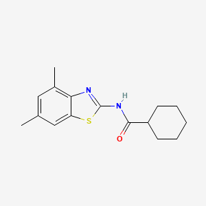 molecular formula C16H20N2OS B2434291 N-(4,6-dimethylbenzo[d]thiazol-2-yl)cyclohexanecarboxamide CAS No. 392245-11-3