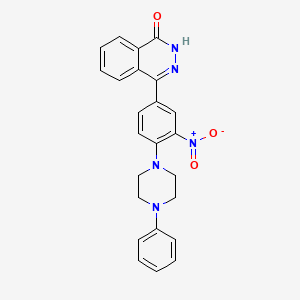 molecular formula C24H21N5O3 B2434299 4-[3-Nitro-4-(4-phenylpiperazin-1-yl)phenyl]-1,2-dihydrophthalazin-1-one CAS No. 882000-44-4