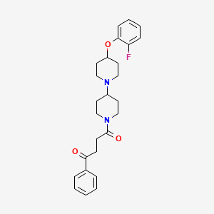1-(4-(2-Fluorophenoxy)-[1,4'-bipiperidin]-1'-yl)-4-phenylbutane-1,4-dione