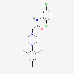molecular formula C21H25Cl2N3O B2434312 N-(2,5-dichlorophenyl)-2-[4-(2,4,6-trimethylphenyl)piperazin-1-yl]acetamide CAS No. 889807-62-9