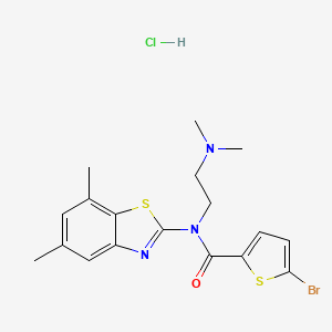 5-bromo-N-(2-(dimethylamino)ethyl)-N-(5,7-dimethylbenzo[d]thiazol-2-yl)thiophene-2-carboxamide hydrochloride