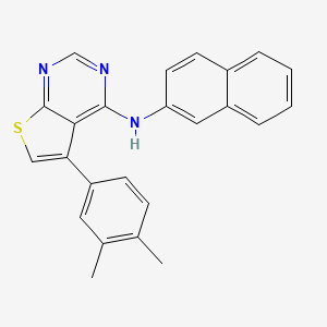 molecular formula C24H19N3S B2434323 5-(3,4-二甲苯基)-N-(萘-2-基)噻吩并[2,3-d]嘧啶-4-胺 CAS No. 670270-28-7