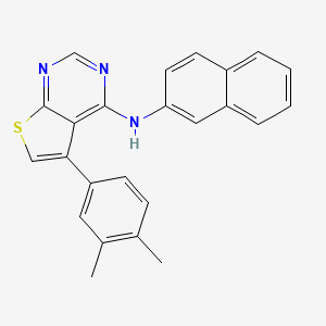 molecular formula C24H19N3S B2434323 5-(3,4-dimetilfenil)-N-(naftalen-2-il)tieno[2,3-d]pirimidin-4-amina CAS No. 670270-28-7