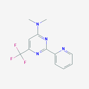 N,N-dimethyl-2-(2-pyridinyl)-6-(trifluoromethyl)-4-pyrimidinamine