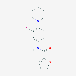 molecular formula C16H17FN2O2 B243433 N-[3-fluoro-4-(1-piperidinyl)phenyl]-2-furamide 