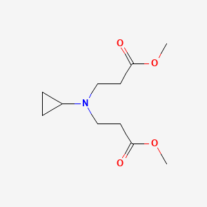 molecular formula C11H19NO4 B2434331 Methyl 3-[cyclopropyl-(3-methoxy-3-oxopropyl)amino]propanoate CAS No. 907548-13-4