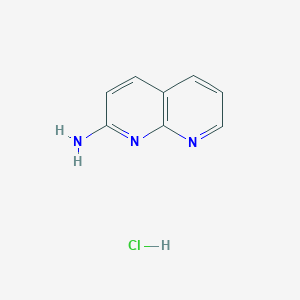 molecular formula C8H8ClN3 B2434334 1,8-Naphthyridin-2-amine hcl CAS No. 1820741-11-4