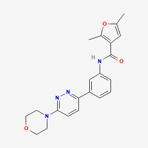 molecular formula C21H22N4O3 B2434336 2,5-dimethyl-N-(3-(6-morpholinopyridazin-3-yl)phenyl)furan-3-carboxamide CAS No. 1203199-09-0