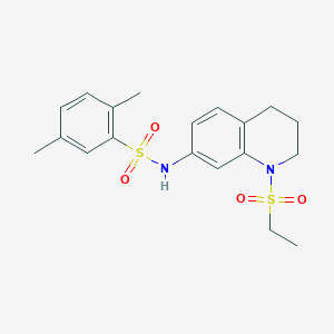 molecular formula C19H24N2O4S2 B2434339 N-(1-(ethylsulfonyl)-1,2,3,4-tetrahydroquinolin-7-yl)-2,5-dimethylbenzenesulfonamide CAS No. 946374-23-8