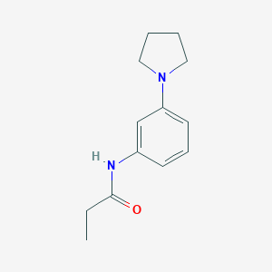 molecular formula C13H18N2O B243435 N-[3-(1-pyrrolidinyl)phenyl]propanamide 