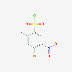 molecular formula C7H5BrClNO4S B2434350 4-溴-2-甲基-5-硝基苯磺酰氯 CAS No. 1803604-85-4