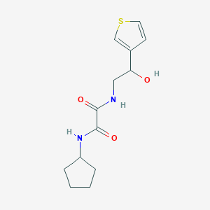 molecular formula C13H18N2O3S B2434354 N1-环戊基-N2-(2-羟基-2-(噻吩-3-基)乙基)草酰胺 CAS No. 1251708-53-8