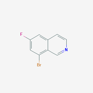 molecular formula C9H5BrFN B2434357 8-Bromo-6-fluoroisoquinoline CAS No. 1935199-41-9